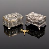 2 Sterling Silver Automaton Boxes, Manner of Karl Griesbaum - Sold for $3,250 on 11-07-2021 (Lot 601).jpg